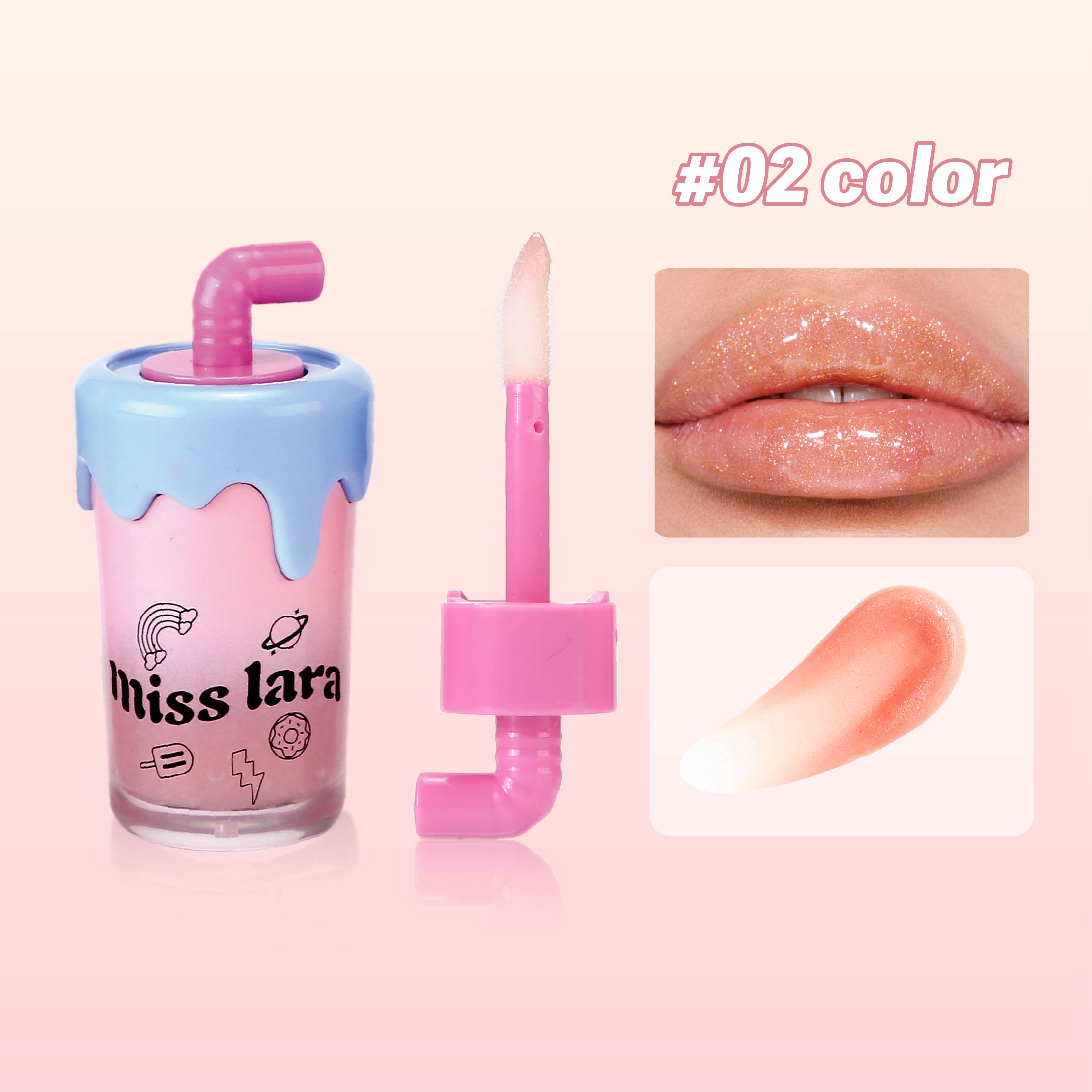 MISS LARA Ice Cream Mirror LipGloss