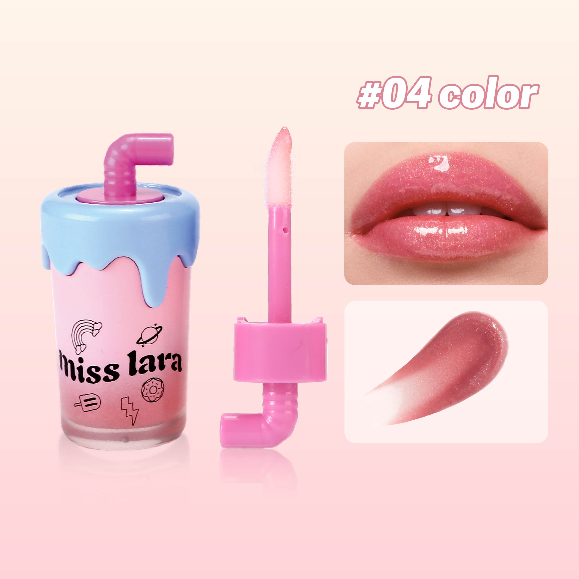 MISS LARA Ice Cream Mirror LipGloss