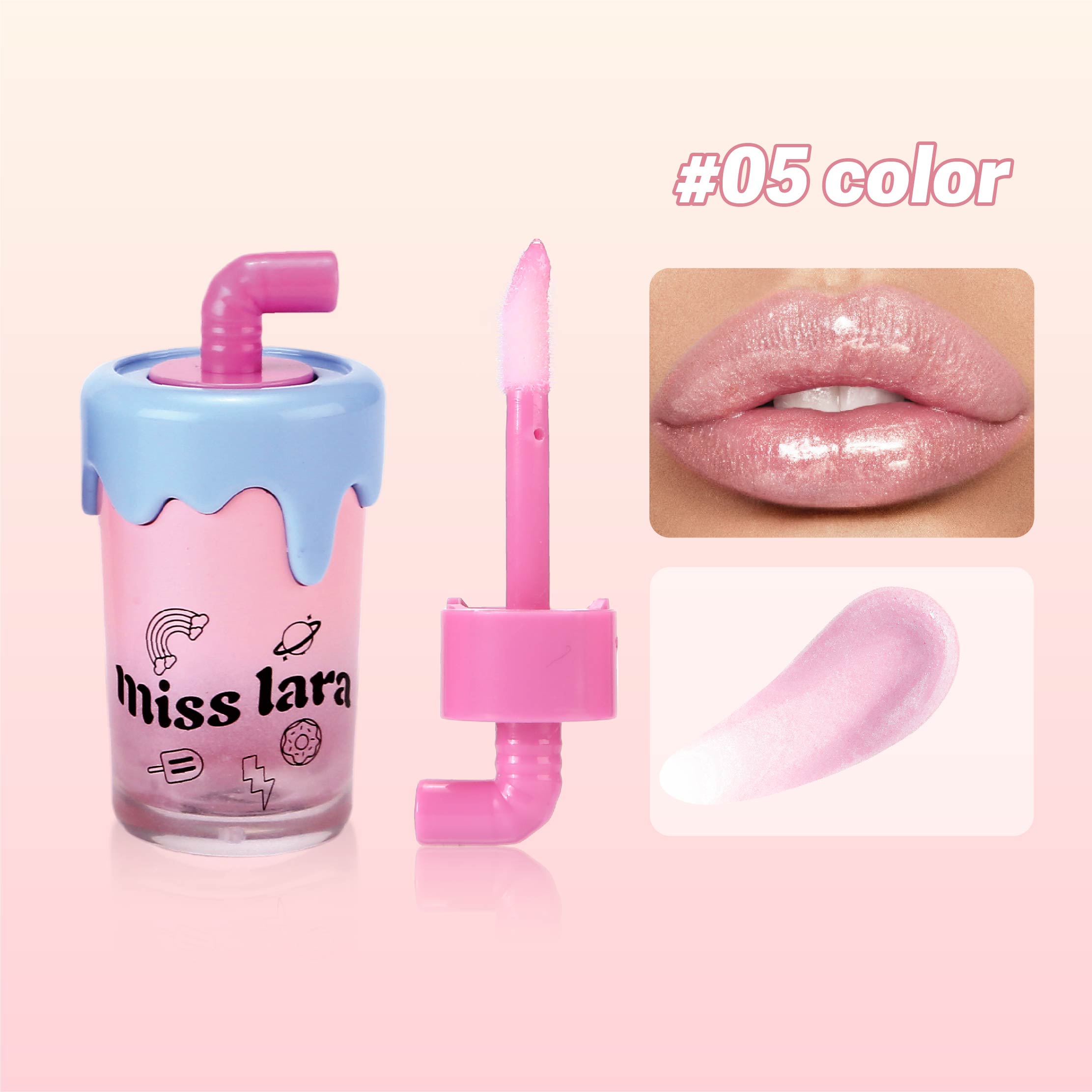 MISS LARA Ice Cream Mirror LipGloss