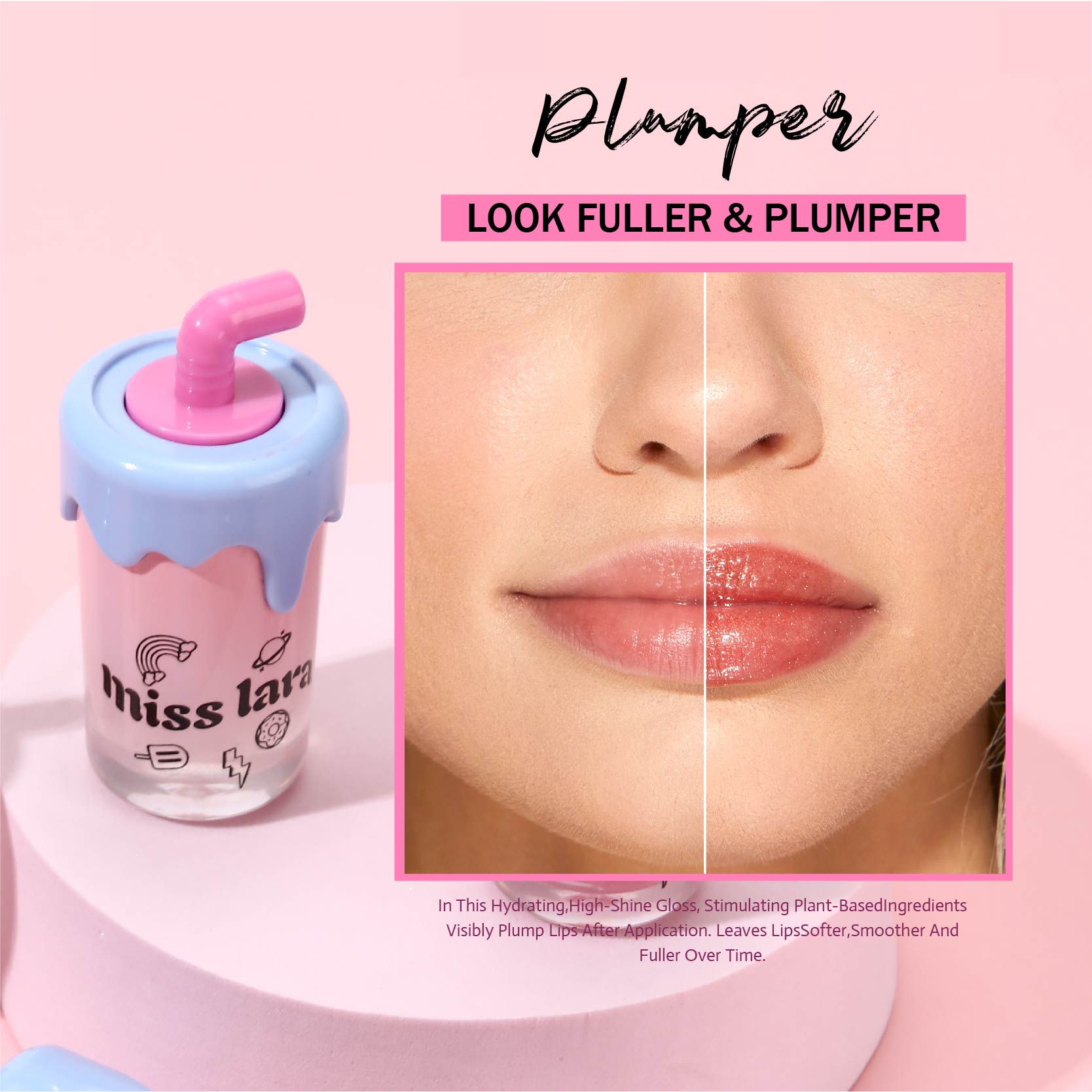 MISS LARA Ice Cream Mirror LipGloss